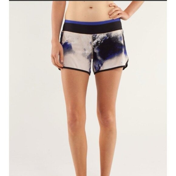 Lululemon Turbo Run Athletic Shorts Women 6 Colorful Yoga Gym Workout Running - Picture 3 of 10